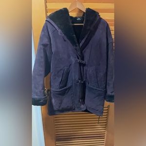 Purple suede WARM coat! Has some signs of use and needs a new zipper.